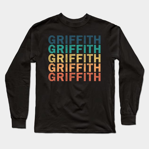 Griffith Name T Shirt - Griffith Vintage Retro Name Gift Item Tee Long Sleeve T-Shirt by henrietacharthadfield